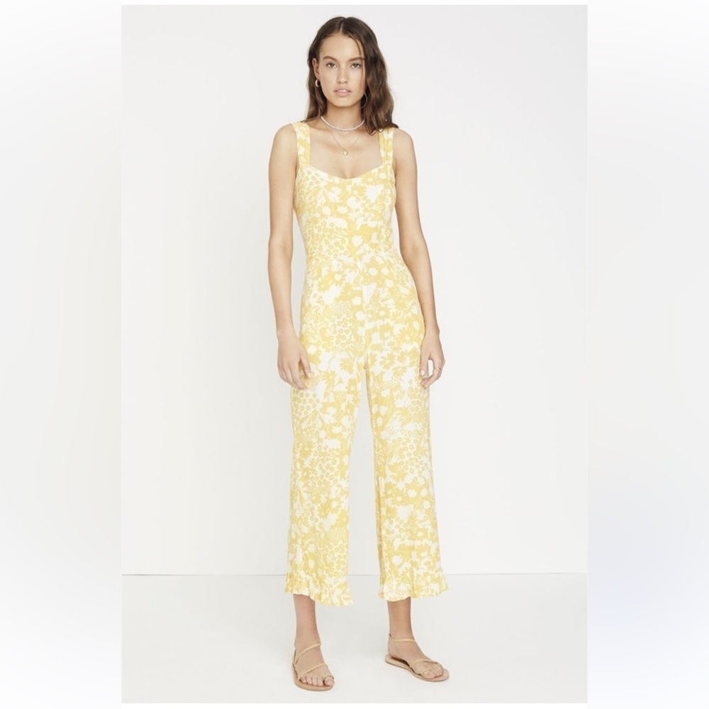 Faithful the Brand Kasbah Jumpsuit Yellow Hestia Floral size Medium